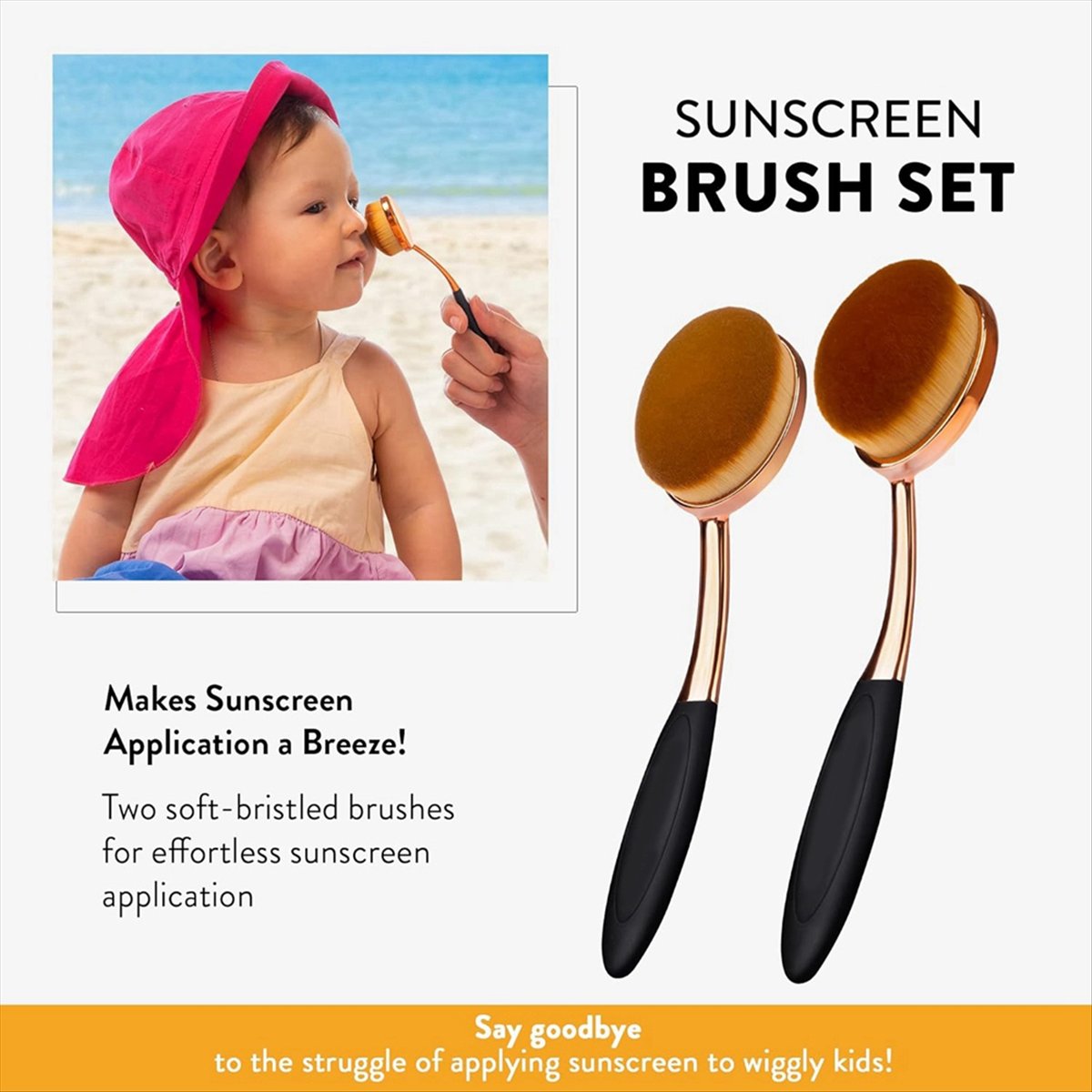 Conjunto de Escovas Protetoras - Baby Sunscreen Lotion avaliação e preço